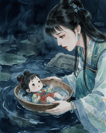 Thủy Quỷ Nuôi Con